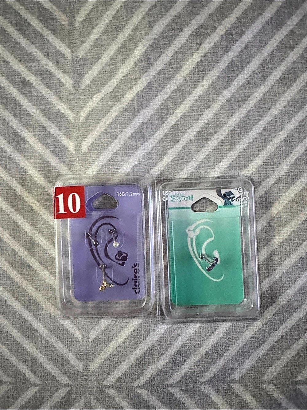 Claire's lot of cartilage rings